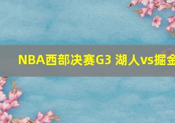 NBA西部决赛G3 湖人vs掘金